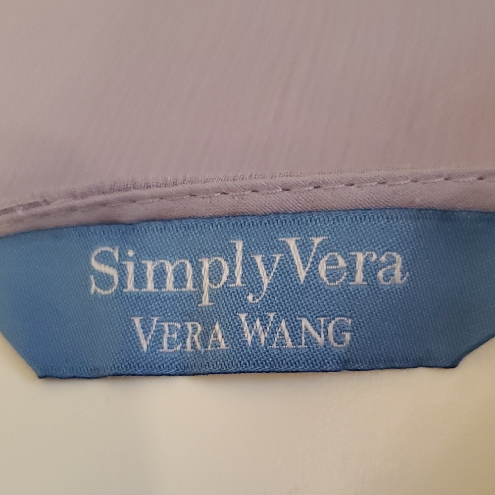 Simply Vera Vera Wang Lavender Sleeveless V-Neck Ruffle-Trim Camisole - Picture 2 of 11